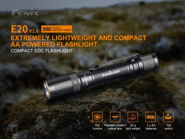 LED lámpa Fenix E20 V2.0 (350 lm)